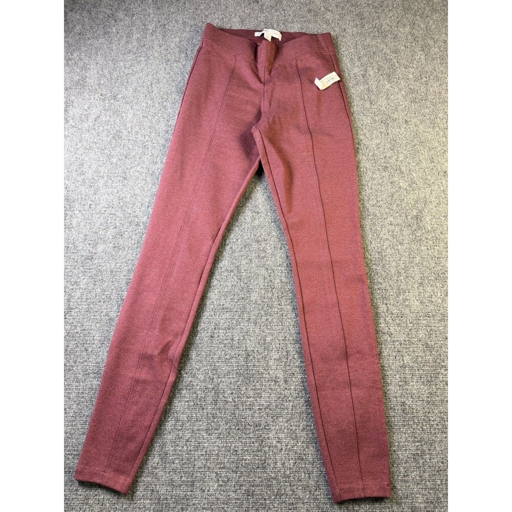 Old Navy Stevie Pants Womens S Tall Burgundy Pull On Skinny NWT Stretch Ponte
